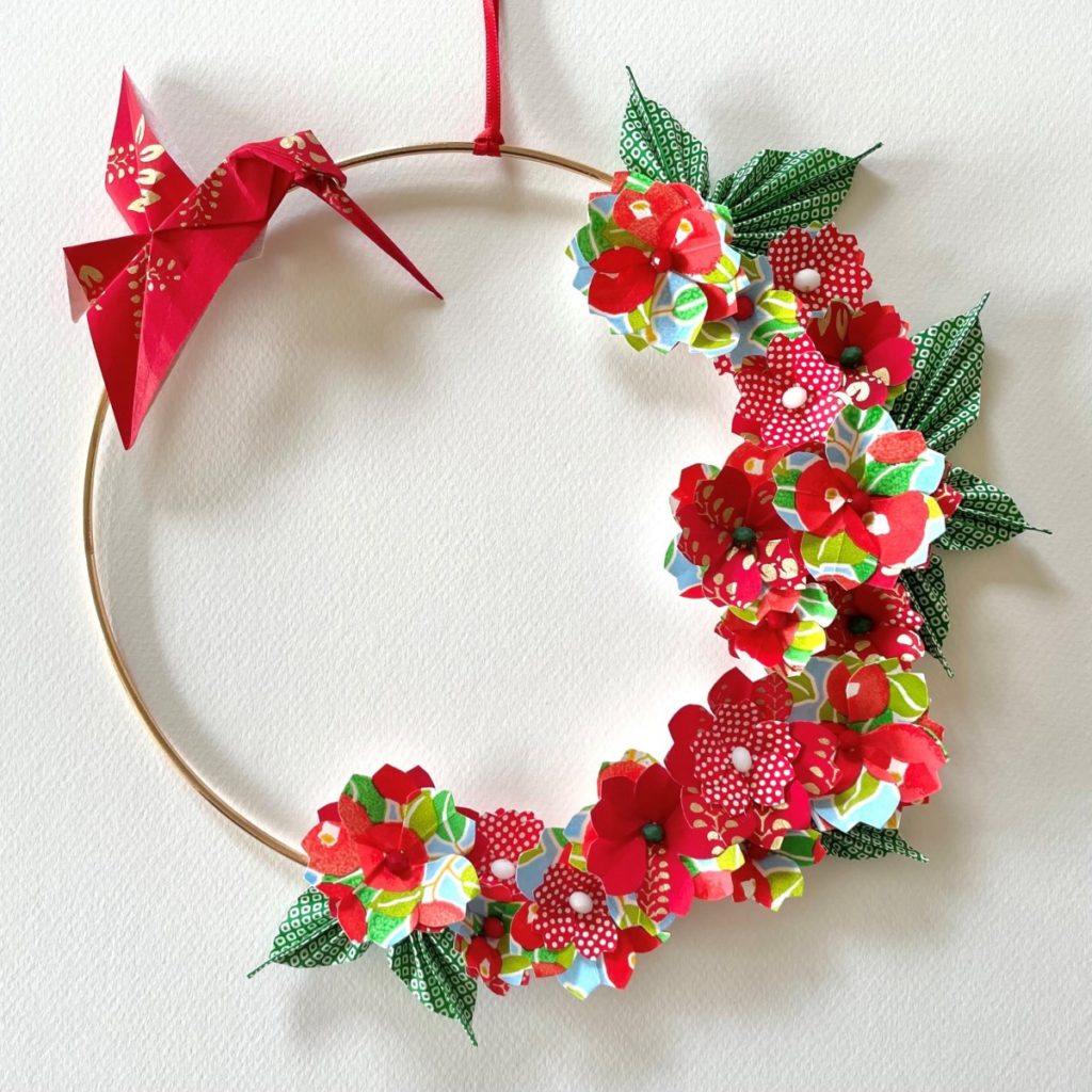 Couronne Kamakura avec fleurs en origami – Colibri Rouge