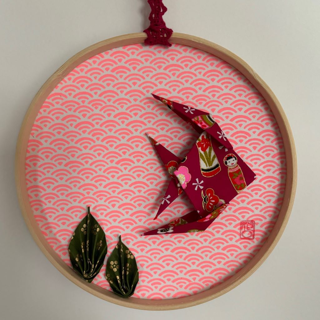 Couronne Poisson et Algues rose