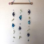 Suspension Murale en origami poisson bleu