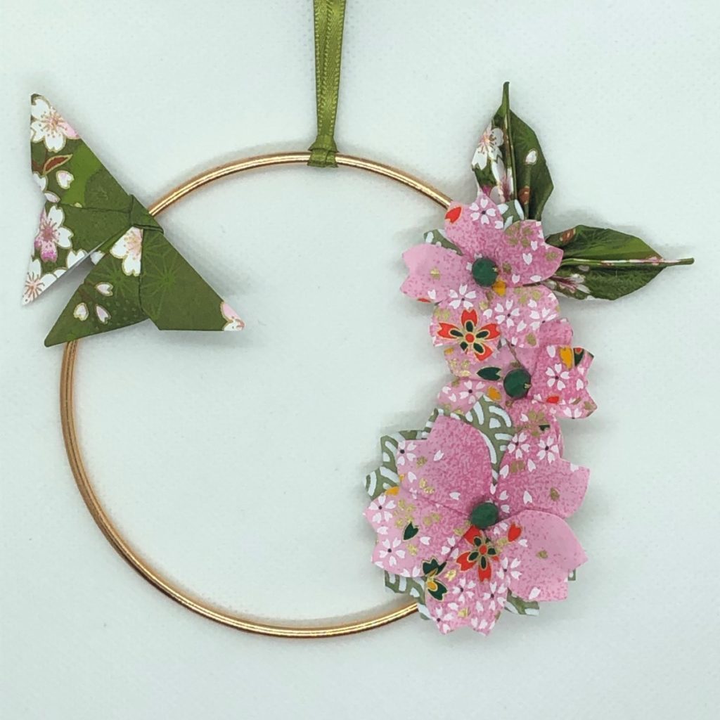 Couronne Izu, avec fleurs en origami – Prairie