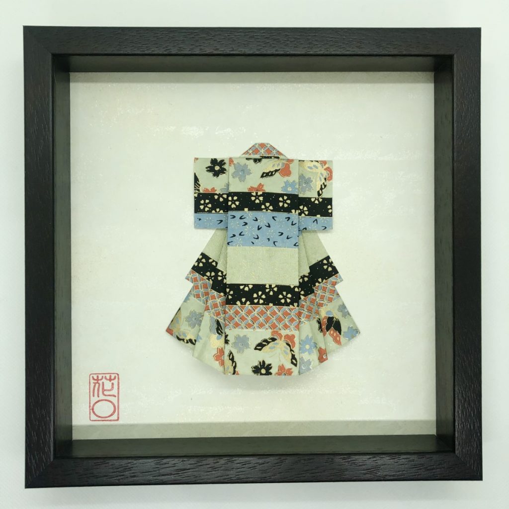 Cadre en bois Kimono origami