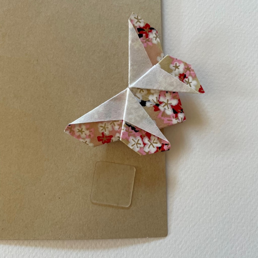 Carte de vœux + marque-page origami Papillon – Craft Rouge