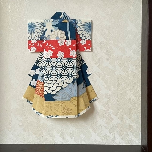 Cadre en bois Kimono Printanier