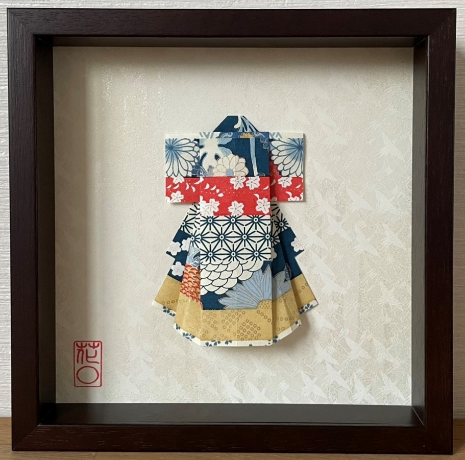 Cadre en bois Kimono Printanier