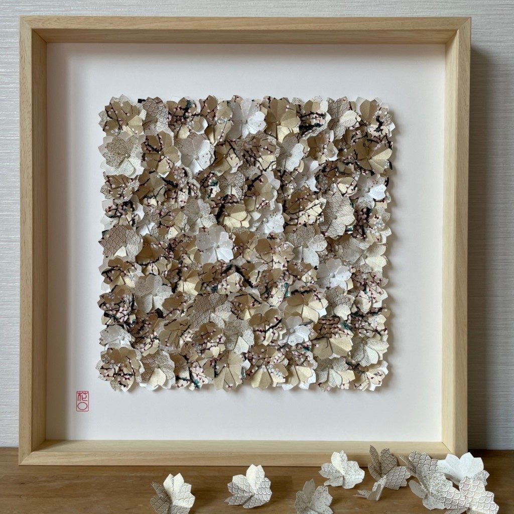 Cadre en bois Multi Fleurs origami – Floraison