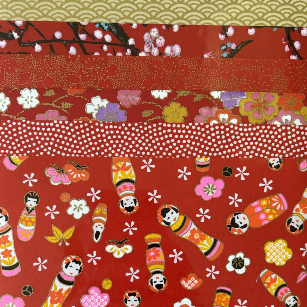 KIT PAPIERS WASHI – Rouge