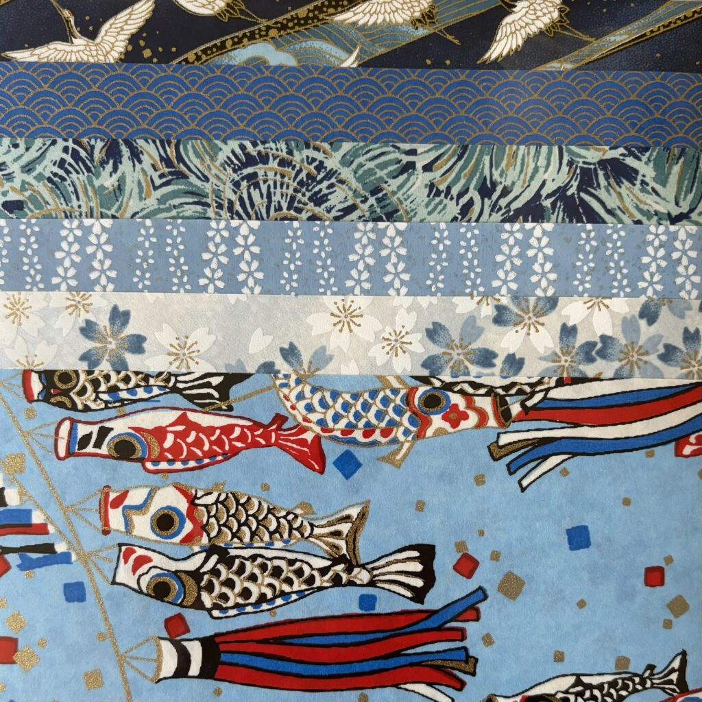 KIT PAPIERS WASHI – Bleu