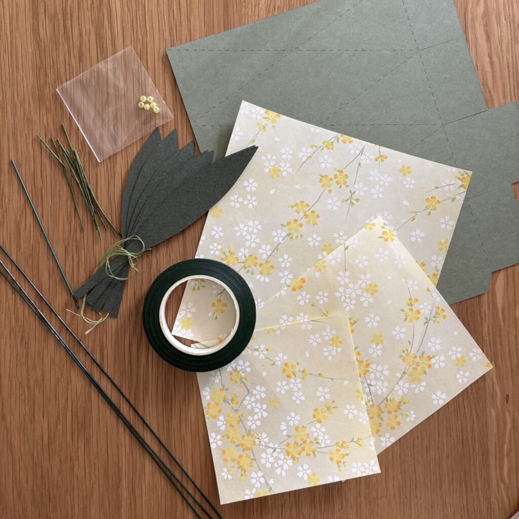 KIT Créatif Vase et son bouquet de lys – Jaune & Vert