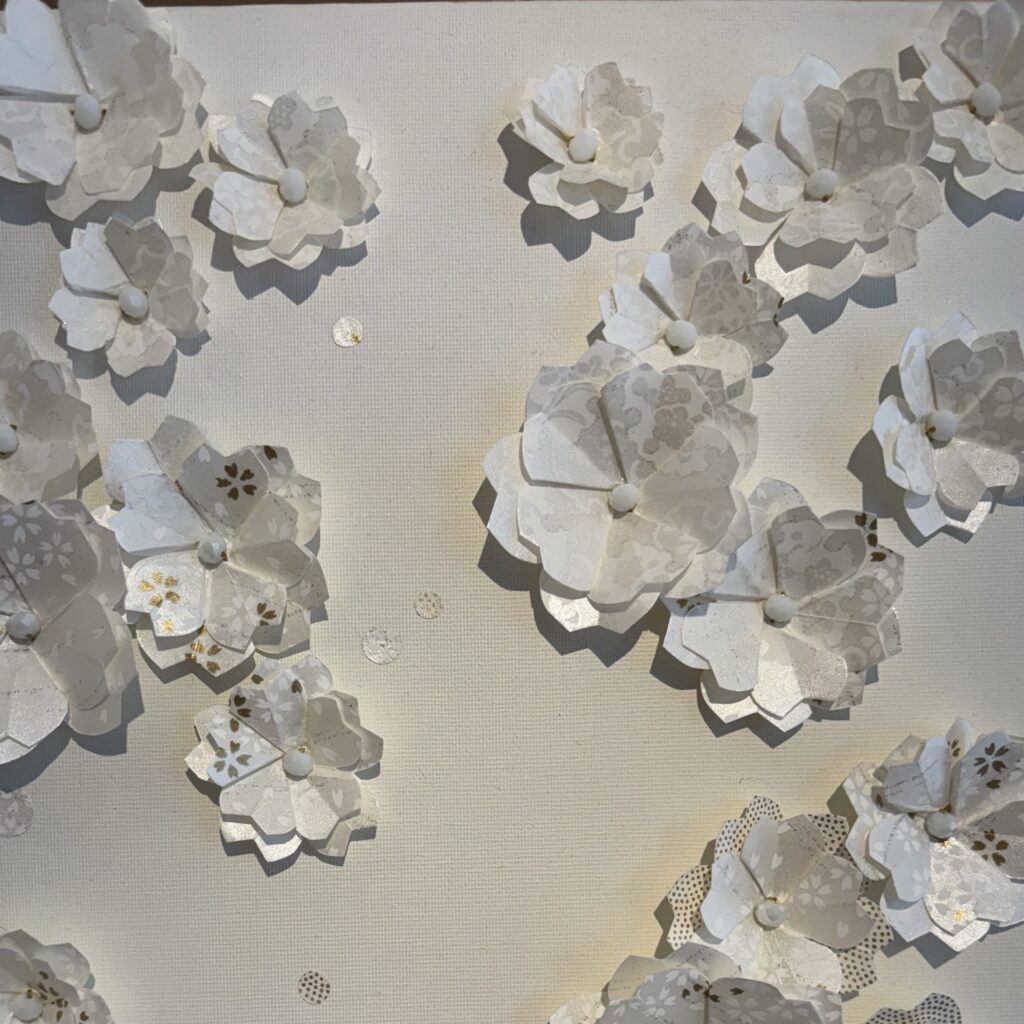 Tableau acrylique et origami en papier washi – Image 4