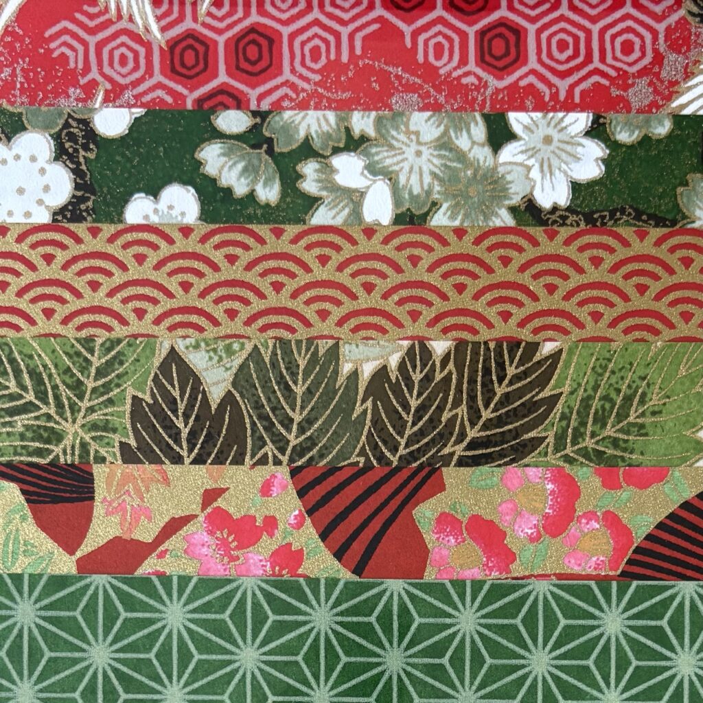 KIT PAPIERS WASHI – Rouge et Vert