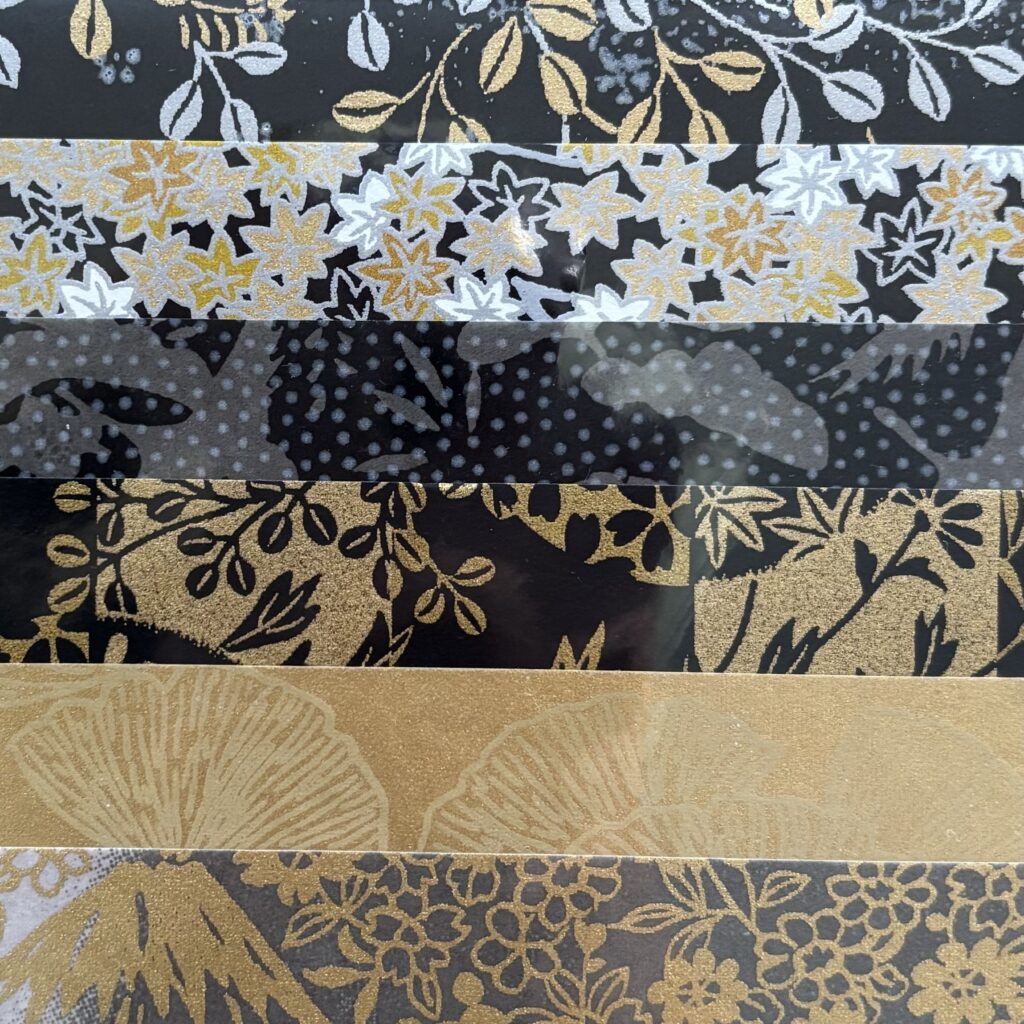 KIT PAPIERS WASHI – Noir et Or